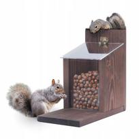 Voverių lesyklėlė medinė, didelė, impregnuota, Walnut Pantry
