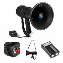 Megafonas Vonyx 75W juodas, Bluetooth, USB, įkraunama baterija