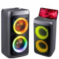 Bluetooth nešiojama kolonėlė Boombox su USB, radiju ir LED
