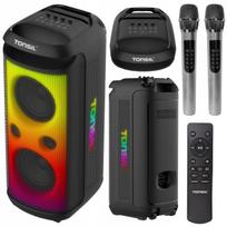Nešiojama kolonėlė TONSIL PartyDance 1600 BT LED USB TF AUX MIC 2x mikrofonas