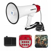 Megafonas 45W Vonyx su Bluetooth, baterija, REC, USB, sirena