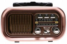 Nešiojama retro radija Golon FM/AM/SW su saulės baterija