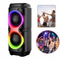 Nešiojama kolonėlė su LED, Bluetooth, karaoke, FM radiju ir USB
