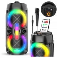 Bluetooth kolonėlė boombox su USB, karaoke, RGB, 20W