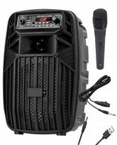 Nešiojama kolonėlė STRONG 400W su LED, Bluetooth, USB, radiju, baterija ir mikrofonu