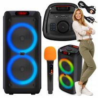 Bluetooth nešiojama belaidė kolonėlė su karaoke mikrofonu 280W