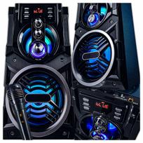 Nešiojama 850W kolonėlė su Bluetooth, FM radiju ir karaoke