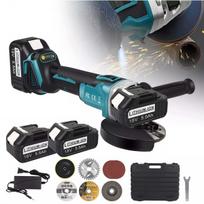 Kampinis šlifuoklis 18V 125mm bešepetėlinis, Makita, 2 AKU