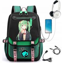 Mokyklinė kuprinė Hatsune Miku su USB, A4, didelė