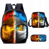 Ninjago mokyklinis rinkinys: kuprinė A4, penalas, krepšys