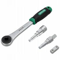 Veržliarakščių rinkinys su terkšle ir adapteriu 1/2'' S-56268 STALCO
