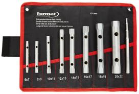 Vamzdinių raktų rinkinys 6-22 mm, 9 vnt., FORMAT, nailoniniame dėkle
