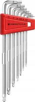Raktų komplektas su rutuline galvute PB Swiss Tools, 7 vnt., 1,5–6 mm