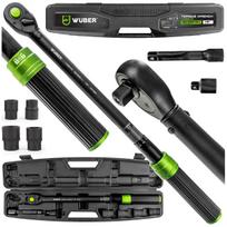 Veržliaraktis 1/2"-3/8" CrMO 40-240Nm su lagaminu, 4 antgaliais ir prailgintuvu