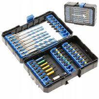 Smūginių antgalių ir grąžtų rinkinys 50 vnt. S2 1/4″ kasetėje HOGERT HT1S801