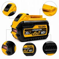 Baterija 18Ah 20V/60V MAX, tinkanti DEWALT FLEXVOLT DCB606 DCB609