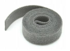 Lipni juosta laidams VELCRO, pilka, 15 mm, 1 m