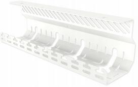 Laidų organizatorius po stalu, 40 cm, baltas, metalinis