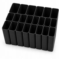 USB kabelių organizatorius, juodas stalčiaus įkroviklio konteineris
