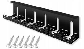 Stalflex metalinis 60 cm juodas kabelių laikiklis darbastaliui