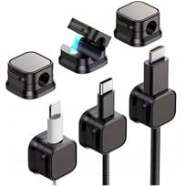 Saviklijinis laidų ir USB kabelių magnetinis laikiklis, 4 vnt.