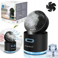 Nešiojamas ventiliatorius Aigostar 10W su rūku, 3 režimai, juodas, įkraunamas per USB
