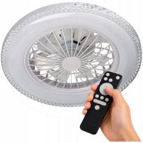 Lubų LED ventiliatorius 63W CCT su spalvos atmintimi ir pulteliu, 48 cm