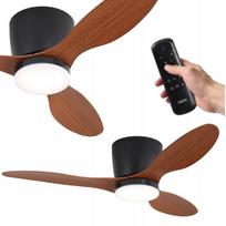 Lubų ventiliatorius su LED lempa EBERG ARX 106cm, 3 mentės, nuotolinio valdymo pultas