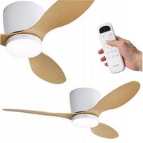 Lubų ventiliatorius su LED lempa EBERG ARX 106 cm, 3 mentės, tylus, su pultu