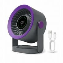 Stalinis USB-C ventiliatorius su LCD, tylus ir galingas