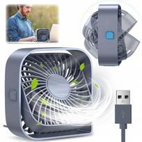 Mini USB stalo ventiliatorius TOPK K50 pilkas