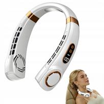 Nešiojamas kaklo ventiliatorius 1800mAh su LED ir 5 lygiais, USB