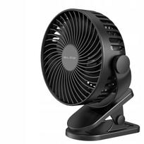 Stalinis ventiliatorius Mini, 3W, 21 cm, su spaustuku, 4 režimai, veikiantis su baterijomis