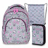 Mokyklinis ASTRABAG Panda rinkinys mergaitėms: kuprinė ir penalas