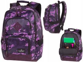 Mergaičių kuprinė mokyklai, camo violetinė