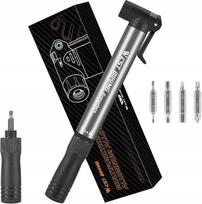 Dviračio pompa mini 80 PSI su 2in1 atsuktuvų rinkiniu