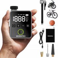 Elektrinė mini dviračio pompa WORKPRO 140 PSI belaidė su LED