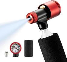Mini CO2 pompa su slėgio manometru 160PSI Rockbros