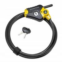 Dviračio apsauginis reguliuojamas trosas 1,8 m x 10 mm su spyna 8433 EURD