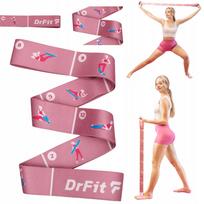 Guminės pasipriešinimo juostos su jogos iliustracijomis DrFit