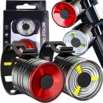 Dviratinio LED priekinių ir galinių žibintų rinkinys 80lm su baterijomis
