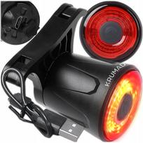 Dviračio galinė LED USB įkraunama lempa, 4 režimai