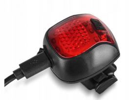Galinė LED dviračio lemputė 20LM, USB, 5 režimai, IP65