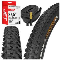 MTB dviračio komplektas 27,5 padanga 27,5 x 2,1 ir kamera su auto ventiliu