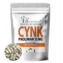 Cinko pikolinatas 15mg, 100 kapsulių