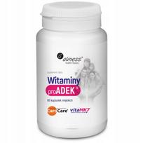 Vitaminų kompleksas Aliness Pro ADEK A D3 E K2 MK-7, 60 kaps.