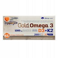 Maisto papildas Olimp Gold Omega 3 D3 K2, 30 kapsulių