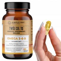 Maisto papildas Omega 3-6-9 DHA EPA žuvų ir linų sėmenų aliejus su vitaminu E, 60 kapsulių