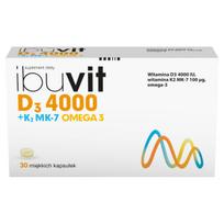 Maisto papildas Polpharma Ibuvit D3 4000 + K2 MK-7 Omega 3, 30 kapsulių