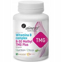 Vitaminų kompleksas Aliness VITAMIN B COMPLEX METHYL B-50 TMG, 100 kapsulių